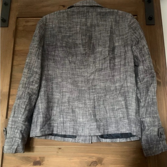 Pierre Cardin Women Blazer Jacket Linen Grey Size 10 - Picture 5 of 7